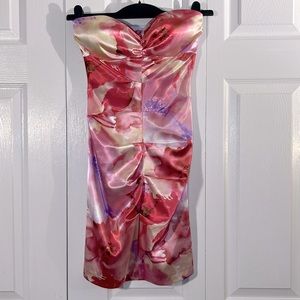 Arden B. pink/floral cocktail dress